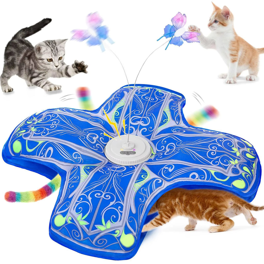 Rechargeable Touch Activated Hide and Seek Kitten Toys Hunting Cover-Self-Entertaining & Boredom-Relieving Cat Toys Interactive