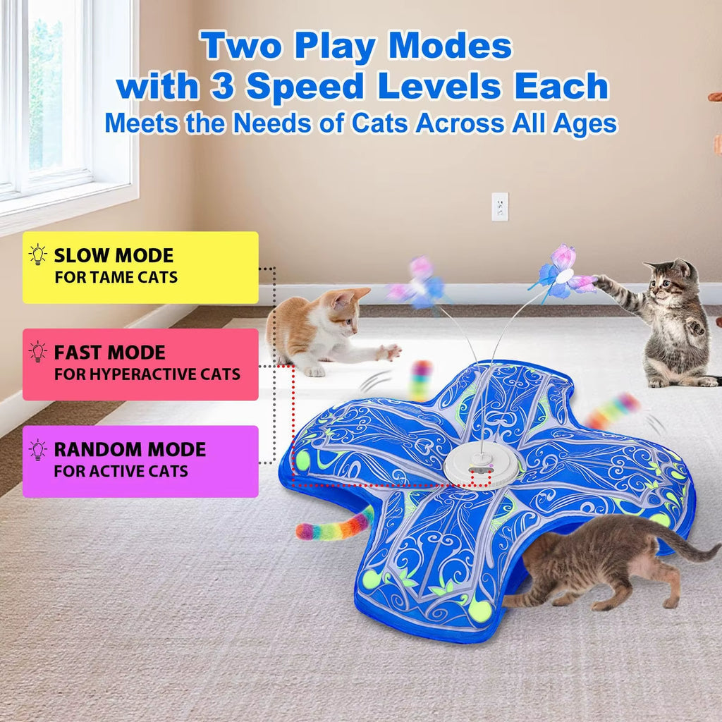 Rechargeable Touch Activated Hide and Seek Kitten Toys Hunting Cover-Self-Entertaining & Boredom-Relieving Cat Toys Interactive